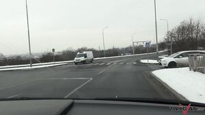 Take Van - Spanish cute eats the cum for a ride