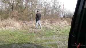 Take Van - Racing van takes blonde on the street for a