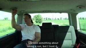 Take Van - Sad brunette celebrating life and fuck stran