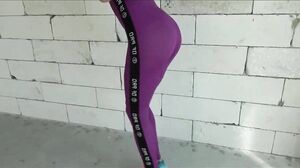 Step brother grinding and getting hard by yoga pants