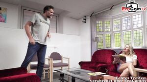 German Polish Milf big tits seduced in Waiting room