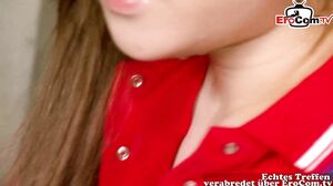 petite 18yo asian college teen get creampie sex