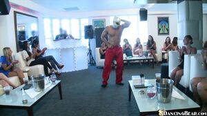 DANCING BEAR - Hotel CFNM Party with Big Dick Male Stri