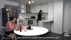 Salome Gil & Sara Blonde - Stepmother Fucks Her Stepdaughter´s Ass