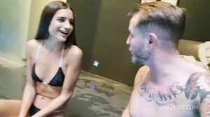 Anal Training for French brunette Candie Luciani, 1 on