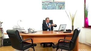 Dani Daniels Secretary In Black Seemed Stockings And Heels Fucks Her Boss