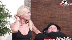 German mature Wife and ugly husband try porn casting