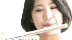 Go Sushi - Japanese girl with flute like the cock in he