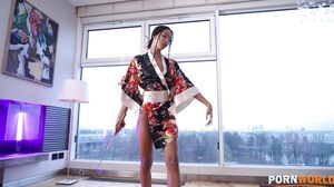 Skinny Samurai Dancer Lia Lin Takes a Hard Ass Pound GP