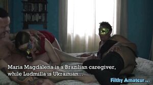 Filthy Amateur - Anal orgy with a Brazilian and a Ukrai