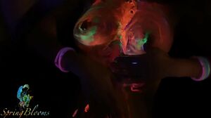 SpringBlooms - Neon Teen Gf Makes Him Cum and Uses Sper