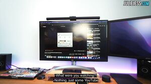 Julie Jess - Stepsis Caught Me Watching Porn So I Cream