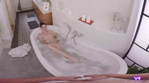 Arwen Gold - Wet Brunette Enjoys Bubble Bath and Hardco