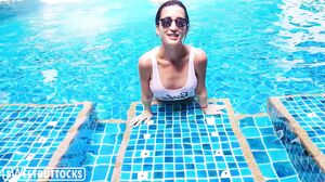 SweetButtocks - Hot Brunette Shaved Pussy, Sucked Cock