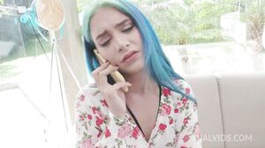 Cute colombian Min Galilea gets 3on1 anal treatment with double anal YE096 in HD