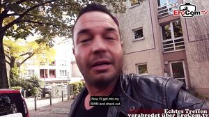 Public Street Sex at Gas Station with german skinny Mil