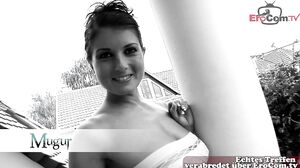 Hot Brunette milf small tits only anal threesome MMF