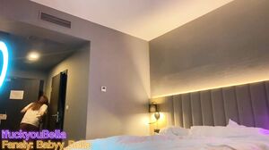 ifuckyouBella - webcam girl sucks courier's dick for 6,