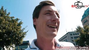 German blonde teen model try public Real blind date in