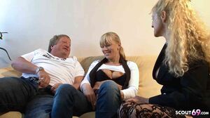 German Old Guy and his Young Wife at Real First Time Ca