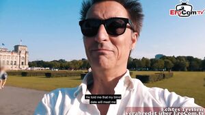 Blonde skinny teen model picked up for real Date in Ger