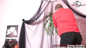 German chubby mature housewife next door fuck at home