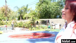 Curvy babe loves his big cock