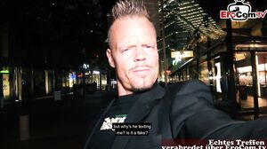 Real Street night date with german skinny teen slut