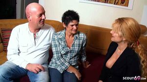 Real German Mature Couple have FFM 3Some at Amateur Cas