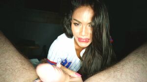 Dancing transsexual queen suddenly sticked on raw dick