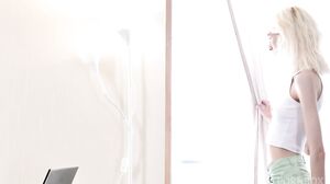 A guy prevents his girlfriend from studying and fucks h