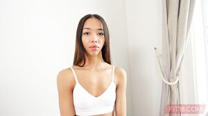 Slim petite Asian offers her pussy for more training