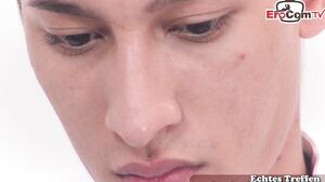 German skinny 18yo gay twinks try anal first time