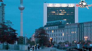 German skinny blonde teen bitch pick up after party