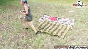 German old ugly granny next door fuck stranger outdoor