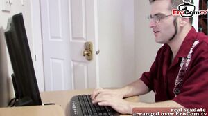 Cute blonde british teen slut fucked with natural tits