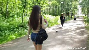 Nick Whitehard - Public ANAL sex in the park with a cut
