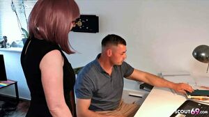 German Female Mature Boss seduce the trainees to Cheati