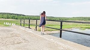 Brown-eyeds - Exhibitionist Walks Naked on the Bridge N