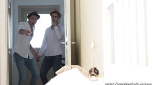 Young Sex Parties - Teen threeway & double facial