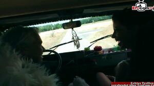 EroCom - Busty milf and horny guy make hot carwash