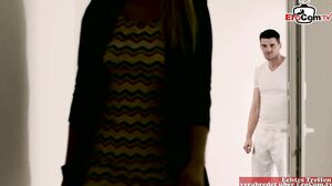 EroCom - Young oiled blonde with nice tits enjoying a h