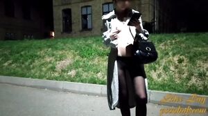 Lilee Lay - Risky walking naked in the city at night
