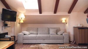 Ariel Tylor - Slim teeny gets cum on her ass in 4K