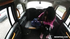 Sexy student pays for the taxi ride with a hot cock rid
