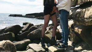 Veronika Charm - Risky Outside Fucking With Cute Blonde