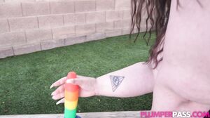 Luna Lark - Dildo Damage By The Pool