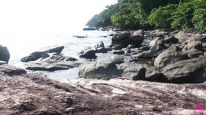 Poly-amory - Сrept up to nudist blonde on the beach and