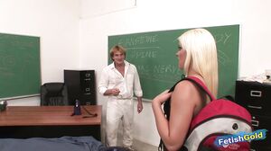 Old Bangs Young - Sexy blonde student gets hammered dee