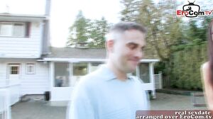 Very skinny british brunette milf with small tits